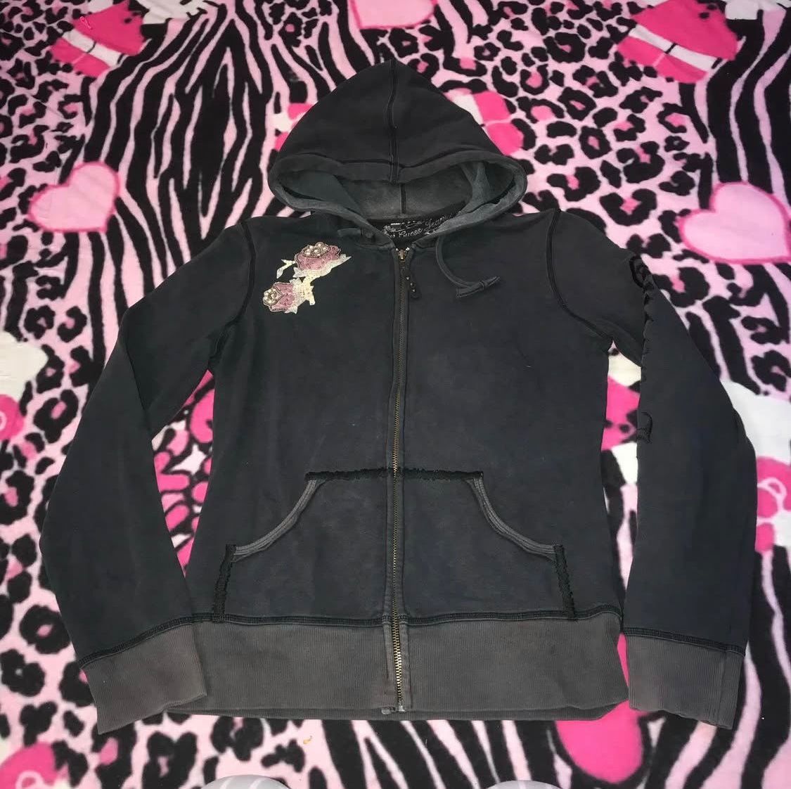 Guess Jeans Grunge Style Zip Up Jacket