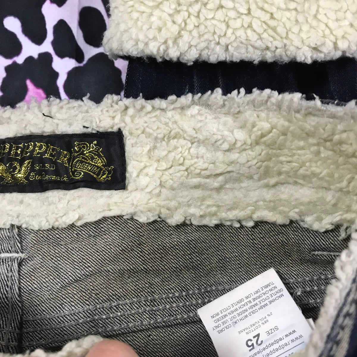 RedPepper Fur Trim Capris Jeans
