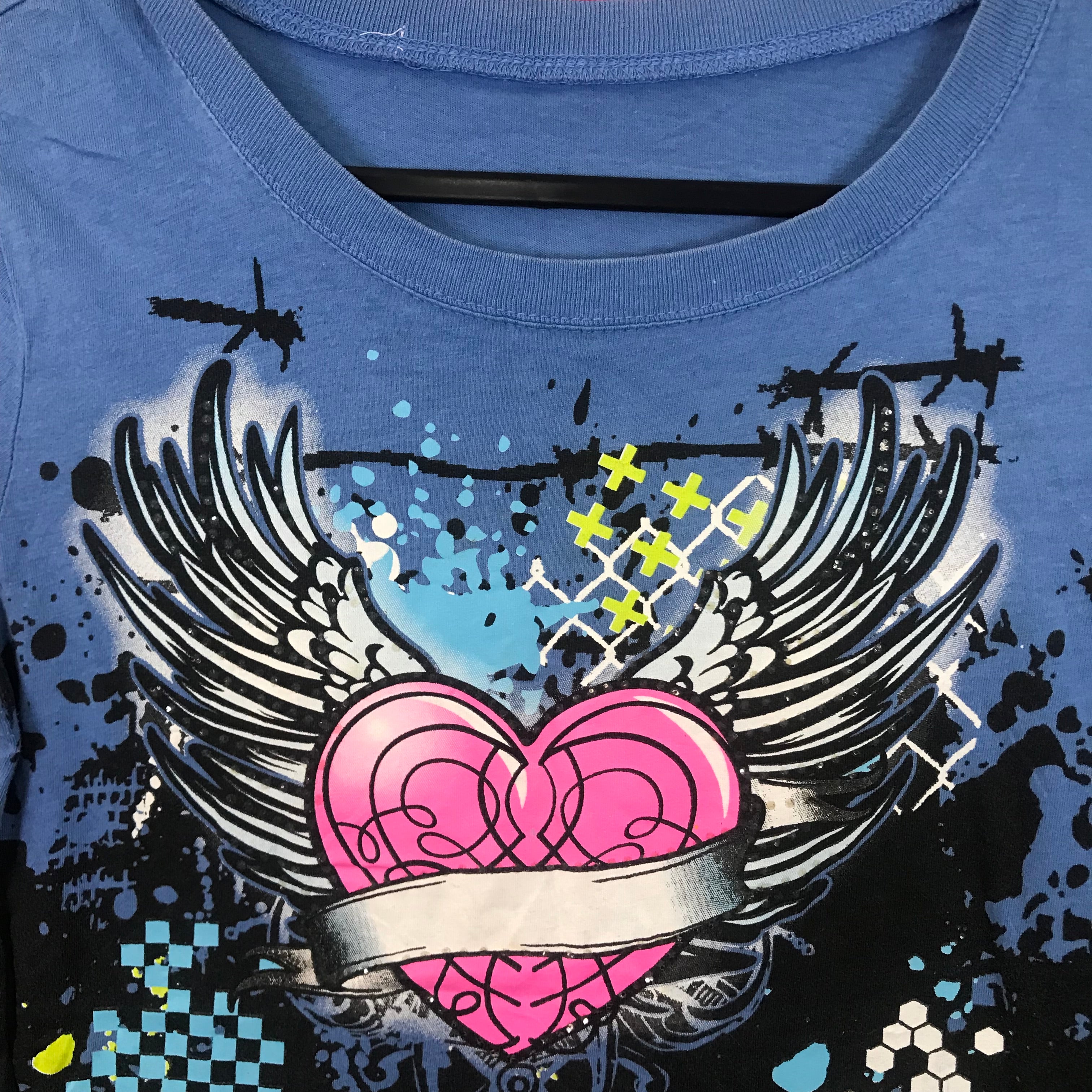 Blue Grunge Baby Tee