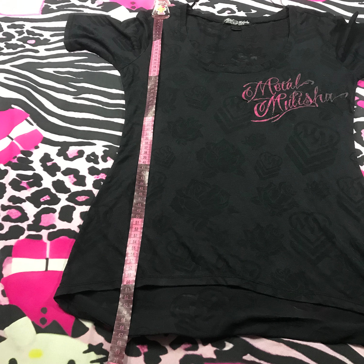 Metal Mulisha Rose Micro mesh top