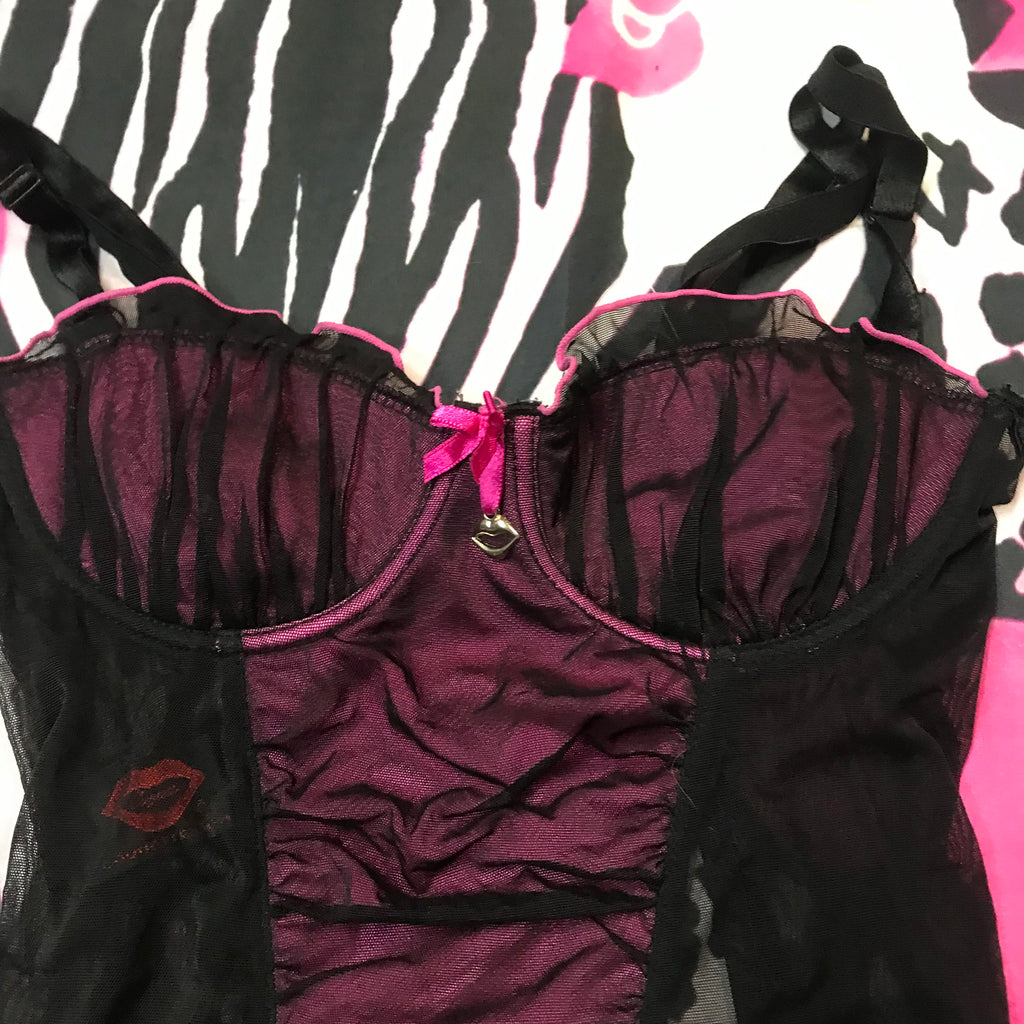 Babydoll Mesh Corset Cami