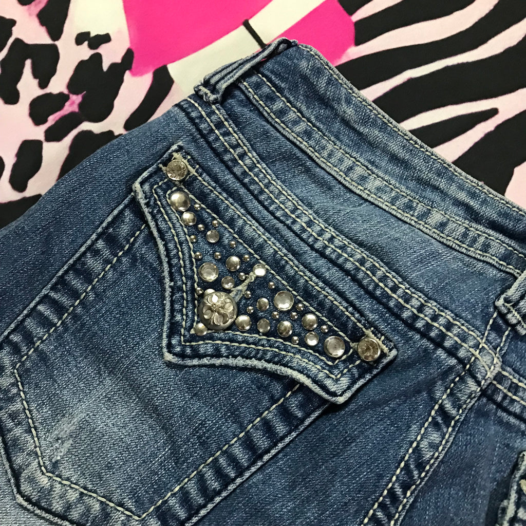 MissMe Lowrise Stud Design Shorts