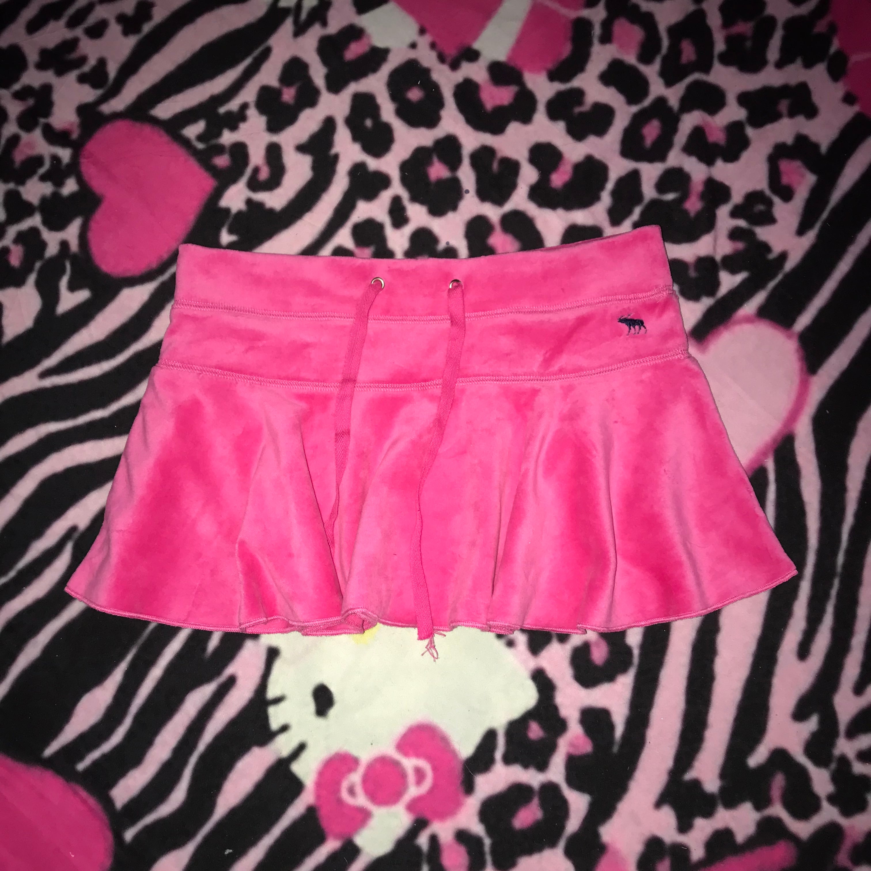 Abercrombie Pink Velour Mini Skirt