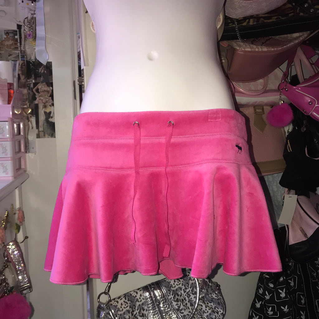 Abercrombie Pink Velour Mini Skirt