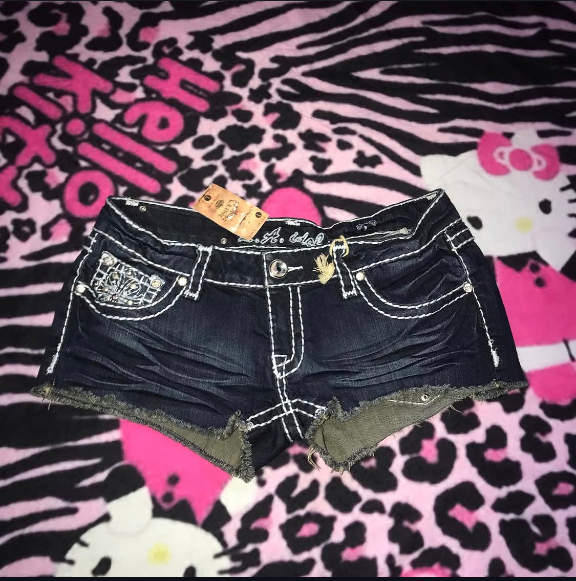 LA Idol Lowrise Mini Shorts Size L Brand New