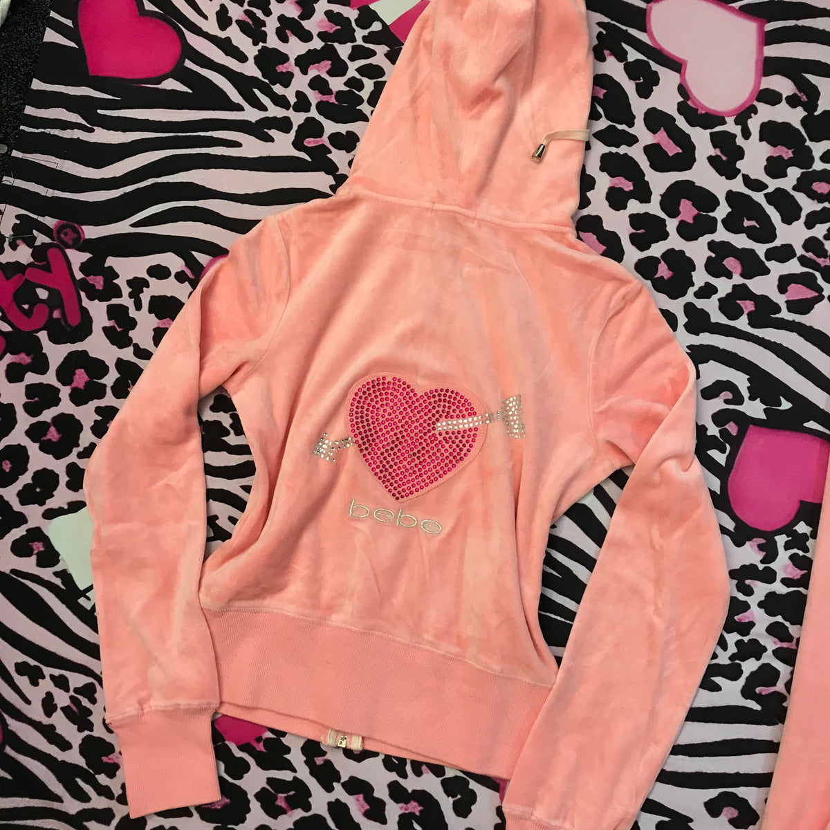 Deadstock Bebe Velour Baby Pink Set