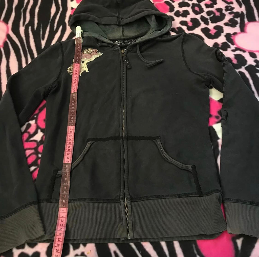 Guess Jeans Grunge Style Zip Up Jacket