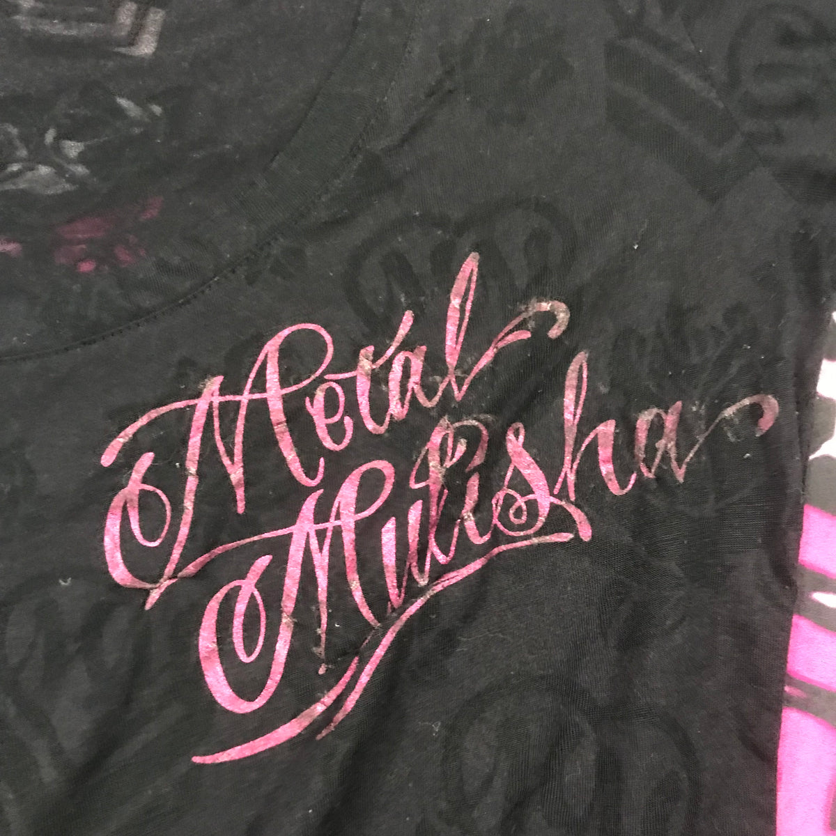 Metal Mulisha Rose Micro mesh top