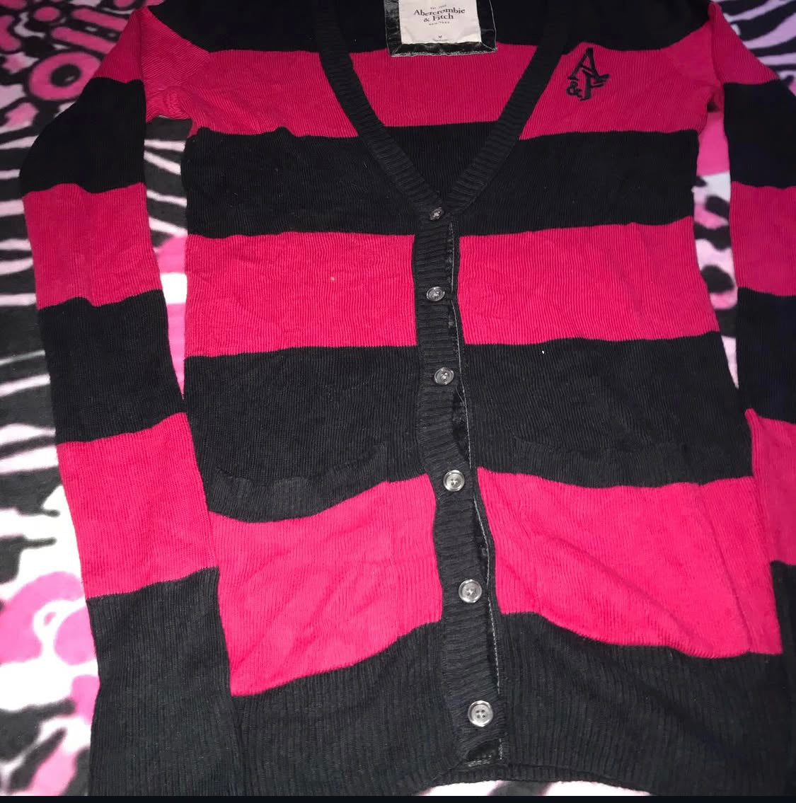 Abercrombie & Fitch Stripe sweater cardigan