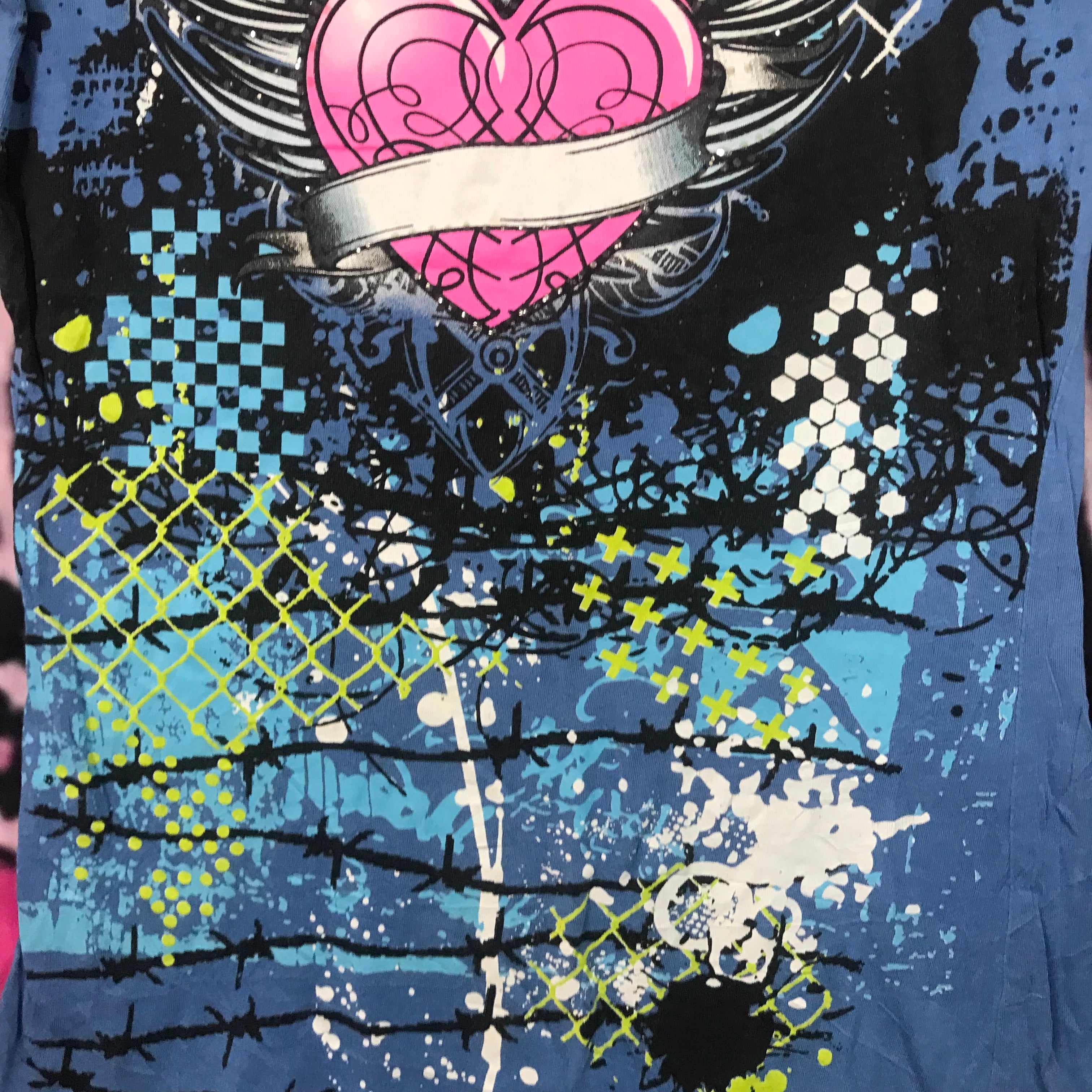 Blue Grunge Baby Tee