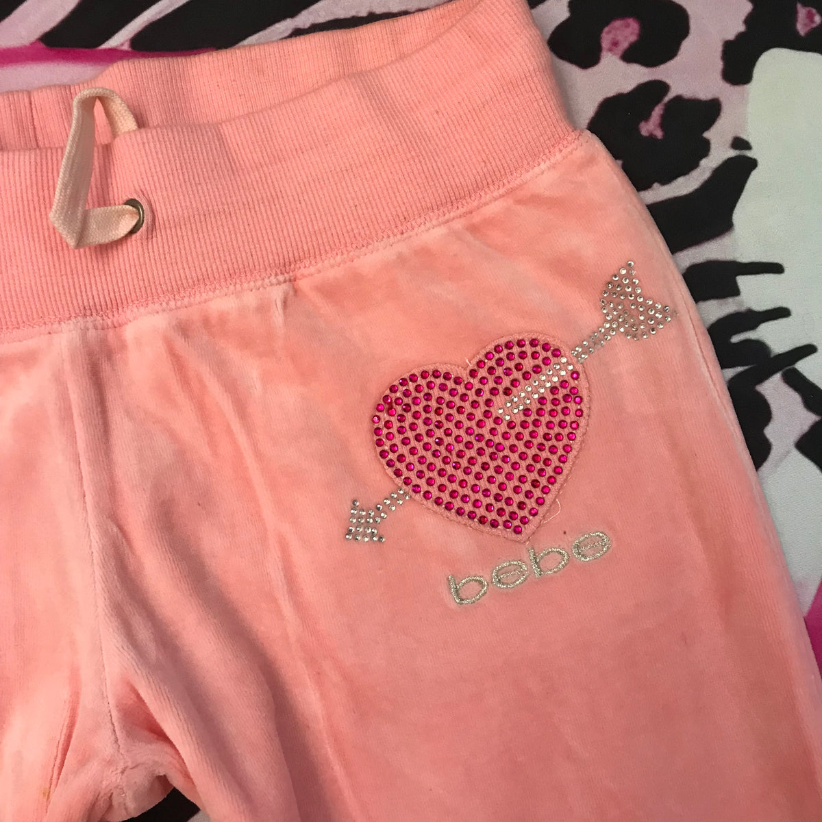 Deadstock Bebe Velour Baby Pink Set