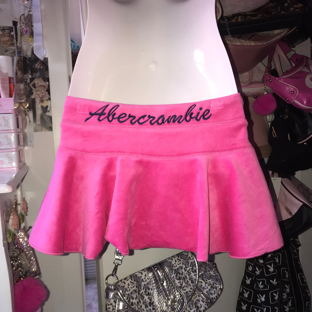 Abercrombie Pink Velour Mini Skirt