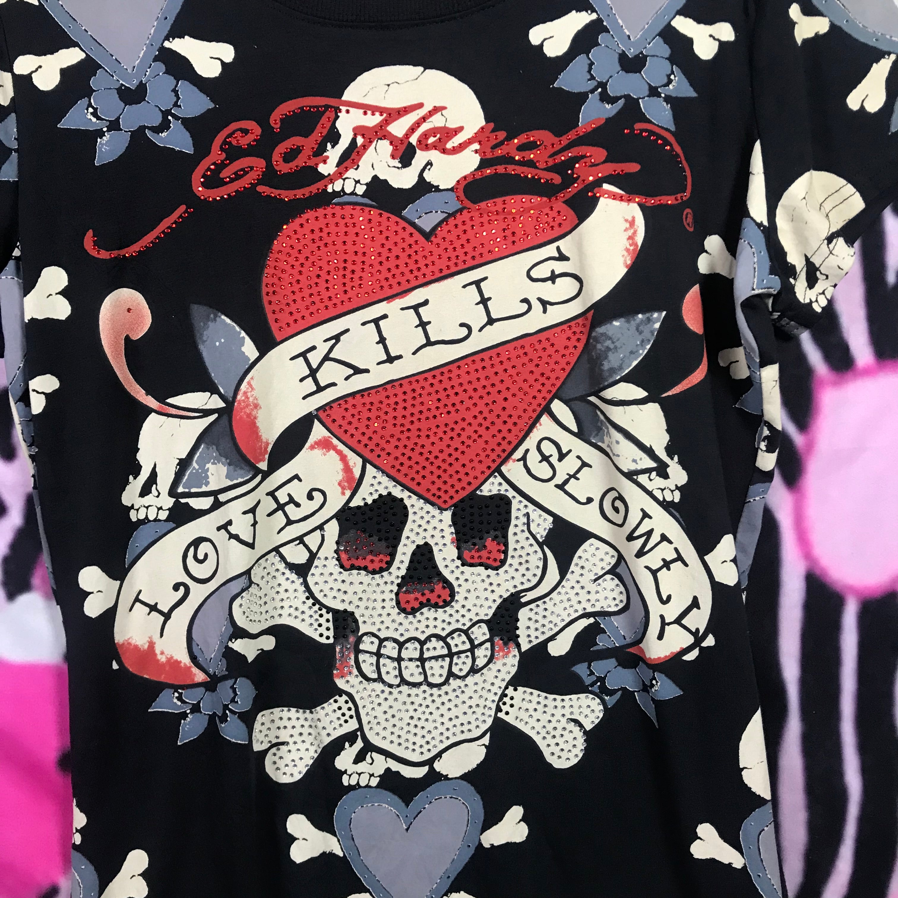 Ed hardy printed top