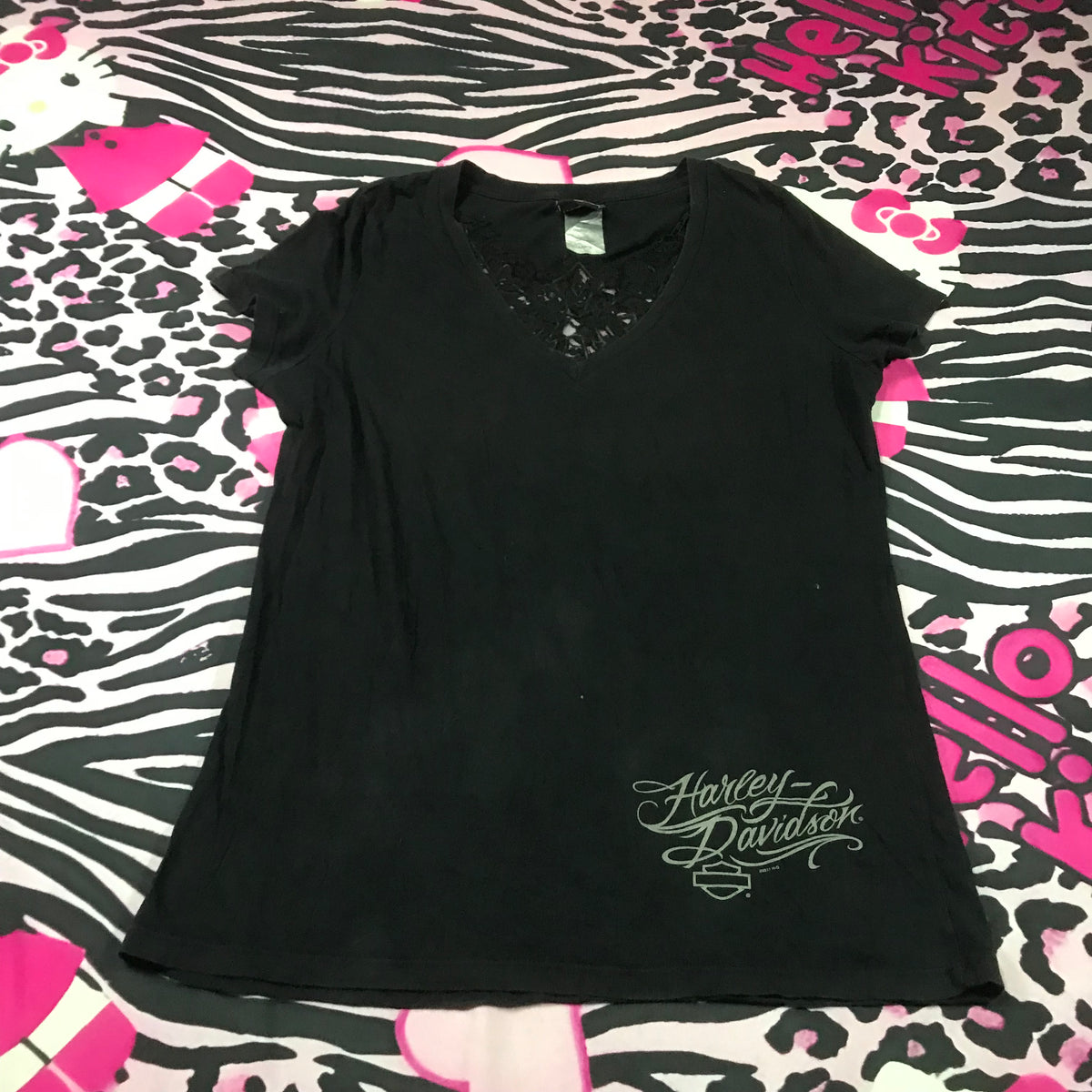 Harley Davison Angel Cut Out Lace Top