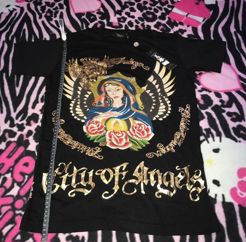 Christian Audigier Mother Mary Top