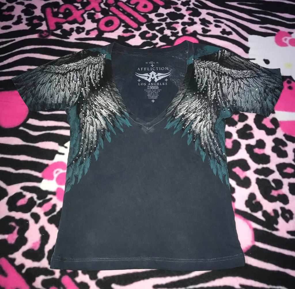 Affliction Angel Wing Top